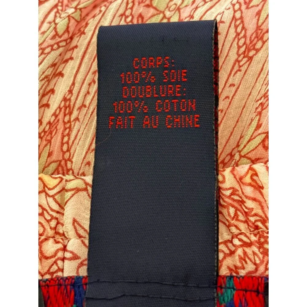 Y2K Ralph Ralph Lauren Silk Maxi Skirt L Paisley Crepe Preppy Heritage 100% Silk - Picture 7 of 7